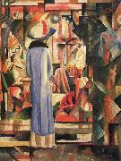 August Macke Grobes helles Schaufenster oil